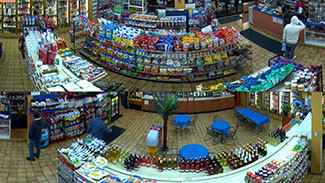 Actual footage of live retail location, video surveillance